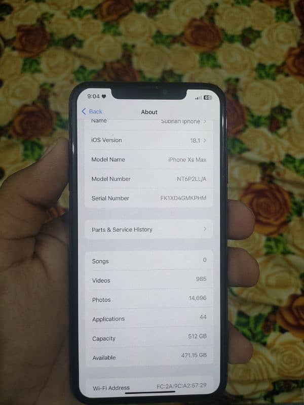 iphone xsmax single pta approve 512gb 4