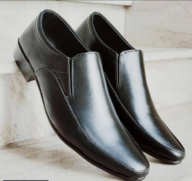 Men,s Leather Formal Shoes , Black 1