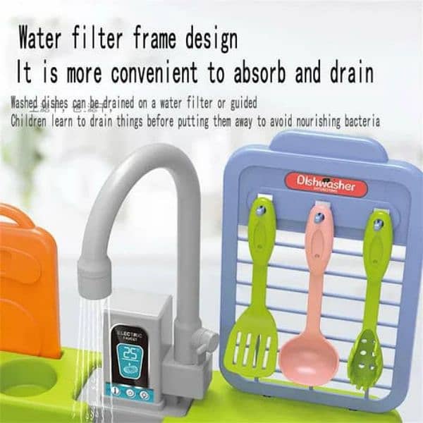 Electric Dishwasher Sink Kitchen Set For Kids 0