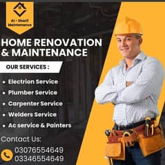 Electrician Plumber Carpenter Welder Painter AC geyser service