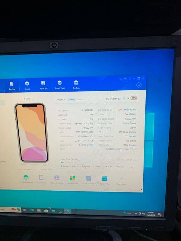 iphone xs non pta 256gb simwork only betry chang with box 7