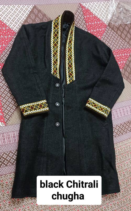 Chitrali wool jacket waistcoat overcoat hat best quality new 5