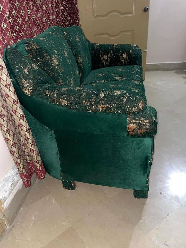 two seater sofa with velvet poshish 2