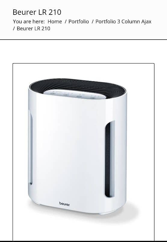 Air purifier beurer LR210. . . . 45000 1