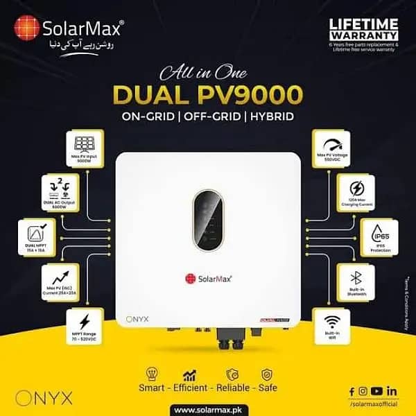 6kw Solar Inverter SolarMax Onyx PV9000 Inverter / Hybrid Inverter 0