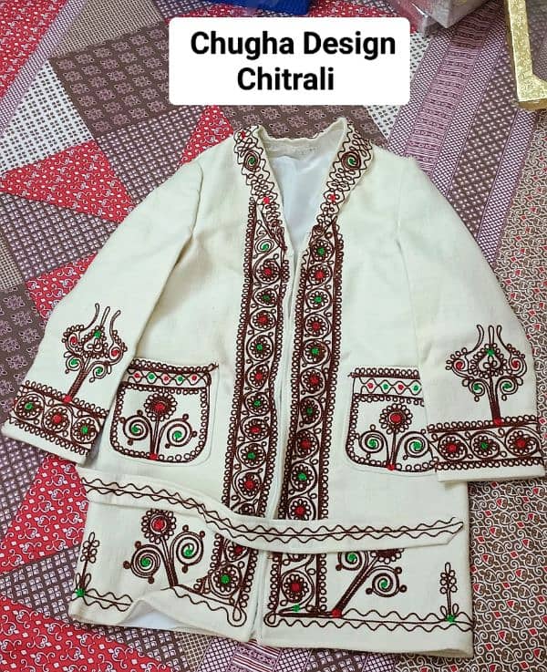 Chitrali chugha coat waistcoat hat 0