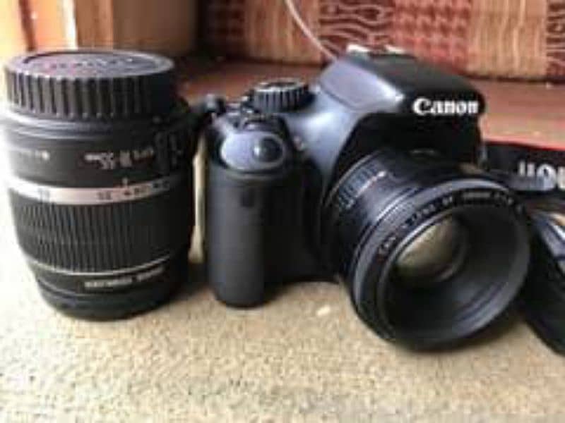 Canon 550D Camera, with 50mm f1.8 +18-55mm f3.5 0