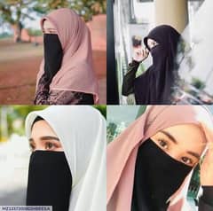 Delivery Available 1 Piece Elastic Nakab With Underhijab Cap