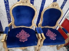 2 chairs royal blue colour