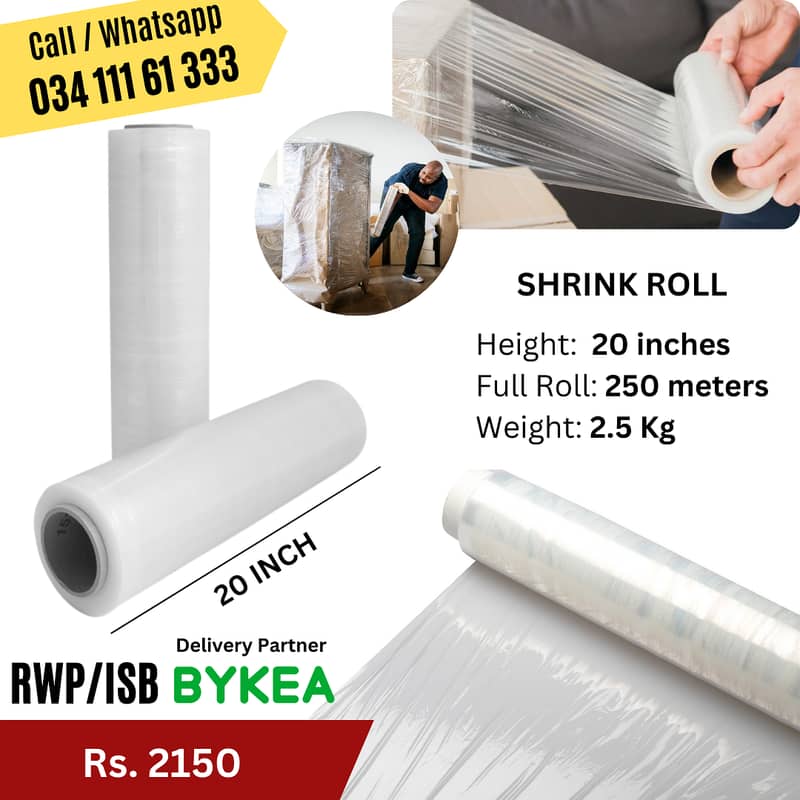 Plastic Wrap, Shrink Roll for Packing, and Wrapping - COD Available 0