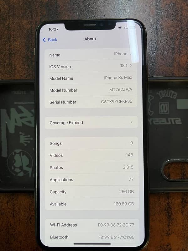 iPhone XS Max 256 GB PTA Approved Dual Sim &Phisical Sim 4