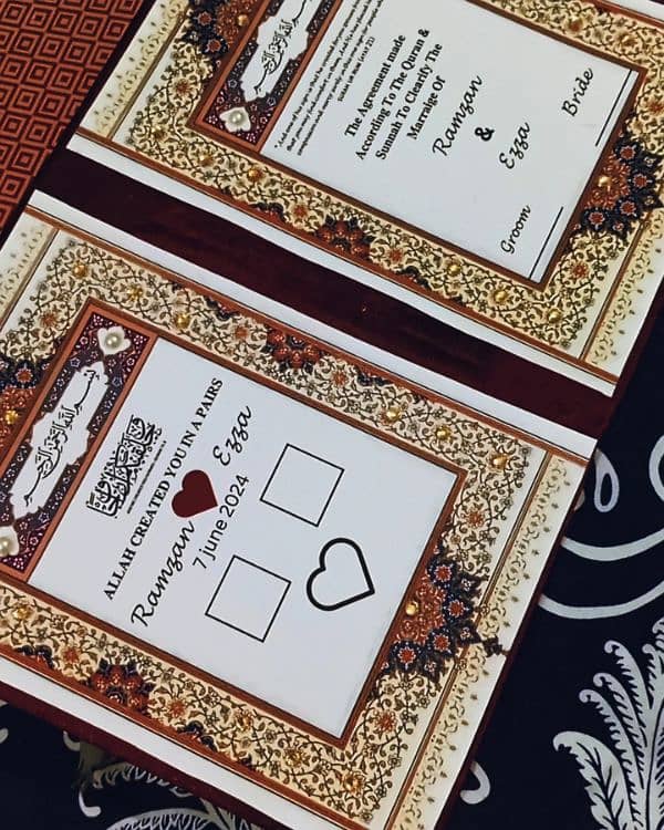 Customised Nikah Booklet|Customised Gift|Customised Wedding Gift 5