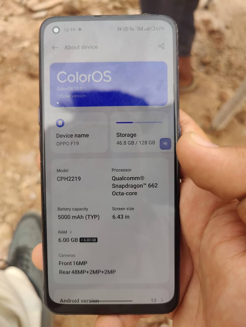 OPPO F19 with complete box and Charger 4