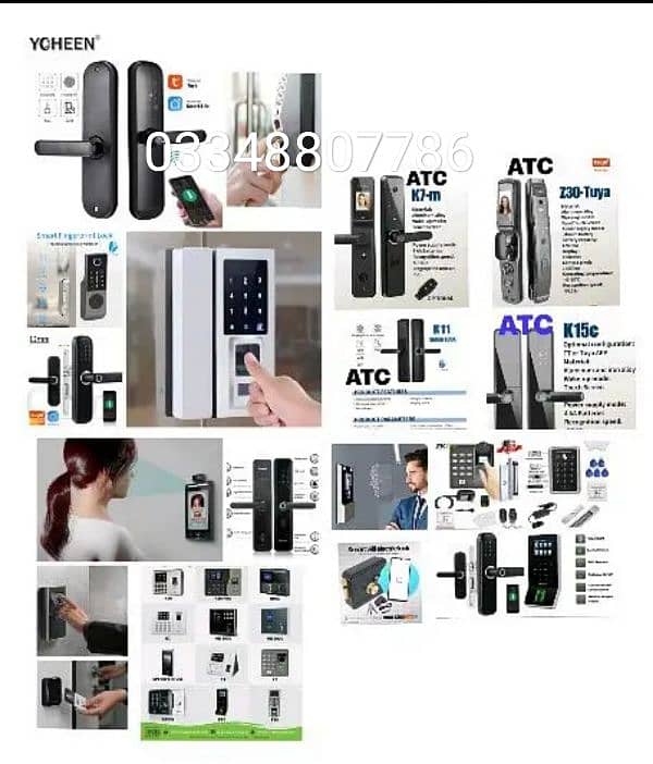 smart fingerprint tuya handle air BnB digital door lock access control 0