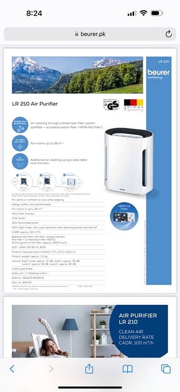 Beurer Air purifier - LR 210 1