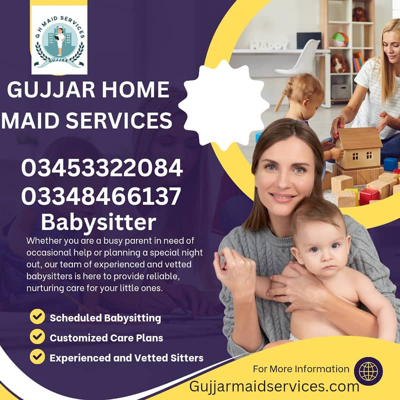 Maids / House Maids / cook / house chef / Baby Sitter maid available 0