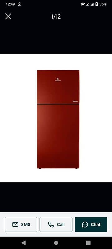 Refrigerator inverter full size model hai 91999 avante + iot silky red 0