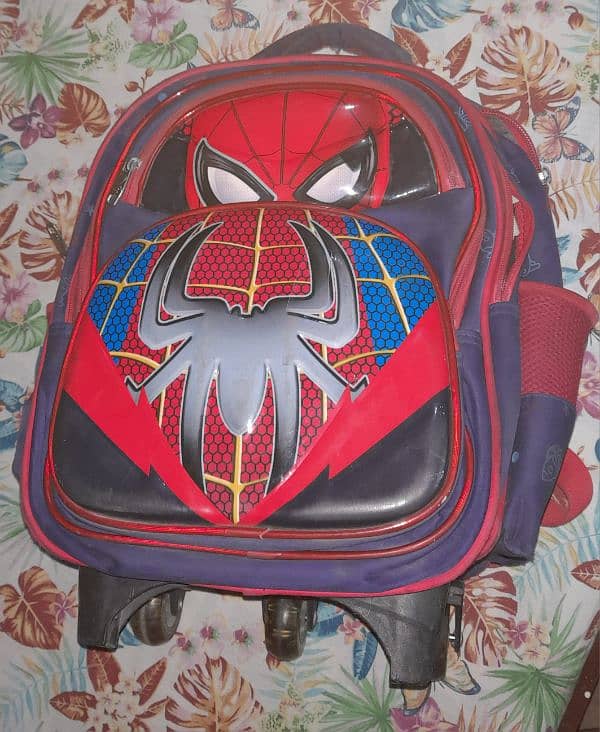 spider men trolley school bag 0