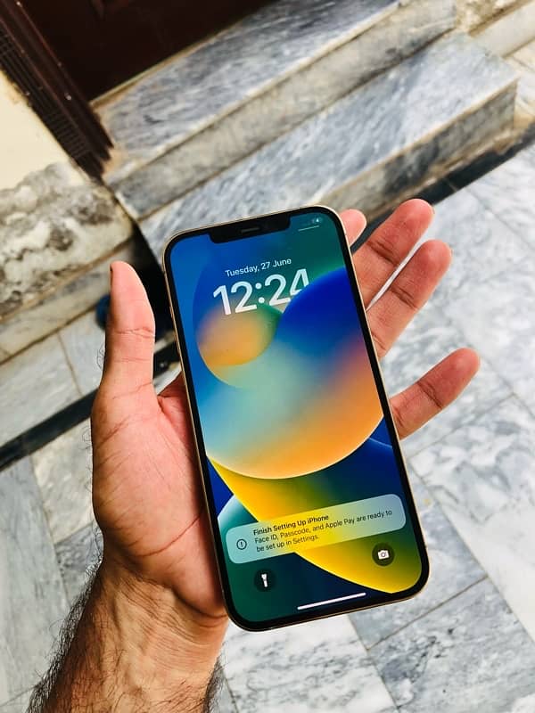 iphone 12 pro max 128gb full box pta aproved dual official 4