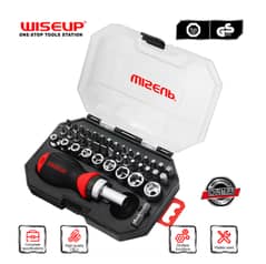 WISEUP 41 in 1 Multi Heads Ratcheting Small Screwdriver and Socket Se