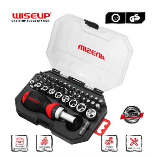 WISEUP 41 in 1 Multi Heads Ratcheting Small Screwdriver and Socket Se 0