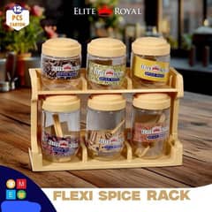 New Flexi 6 pieces Spice Rack_Pure High Quality plastic_BPA free