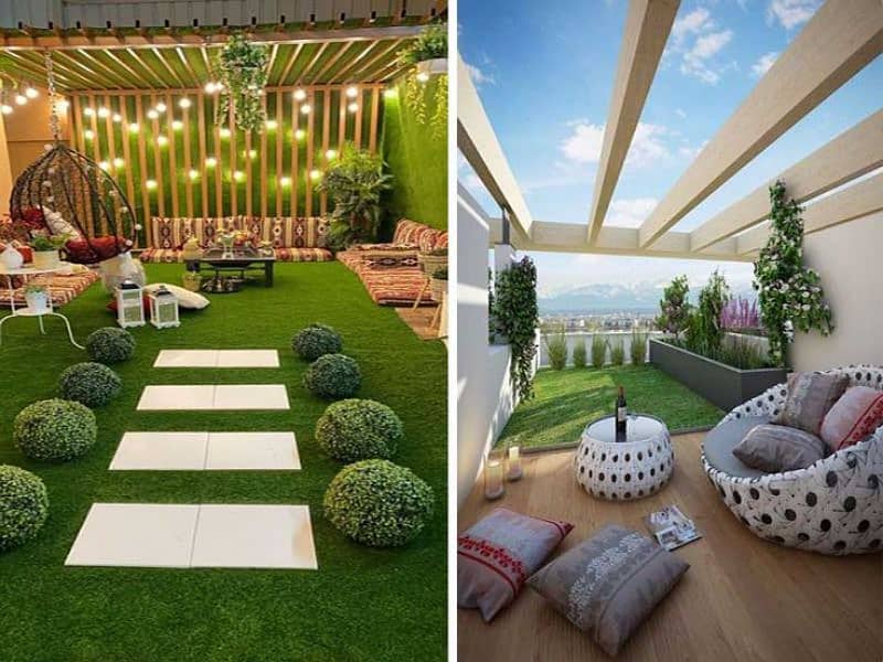 Roof top design,artificial grass,vinyl tile,glass paper,wall paper,PVC 1