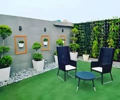 Roof top design,artificial grass,vinyl tile,glass paper,wall paper,PVC