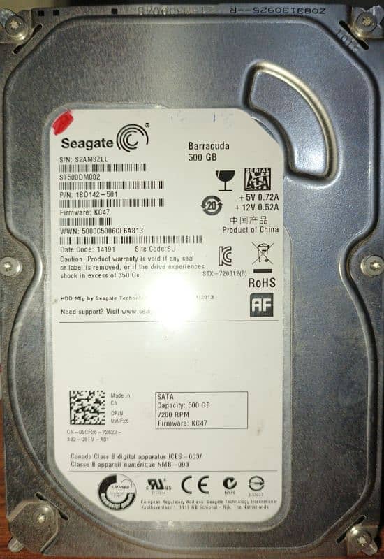 Seagate Barracuda 500GB HDD 1