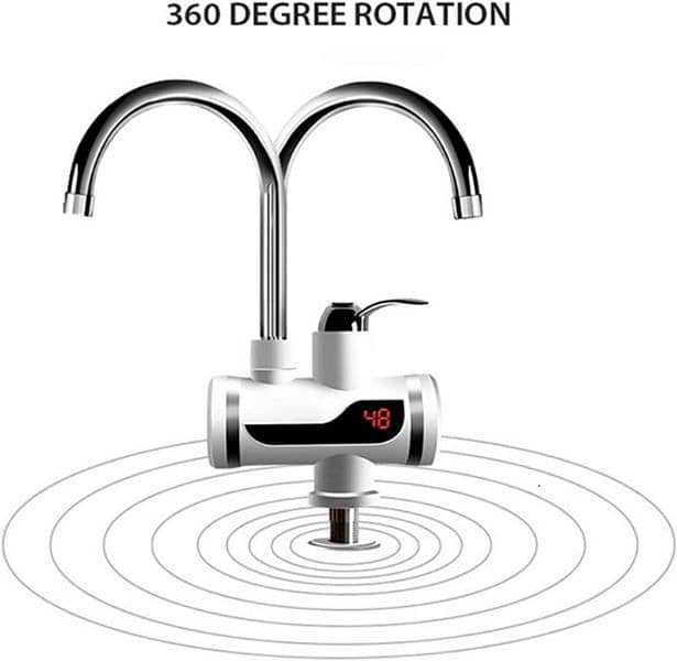 Electric Instant Hot Water Heater Faucet with Temperature Display 4