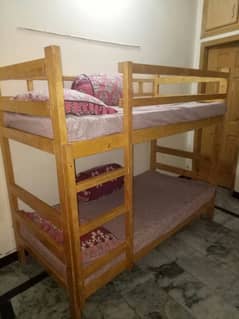 wooden bunker bed like new available for sale in very reasonable price