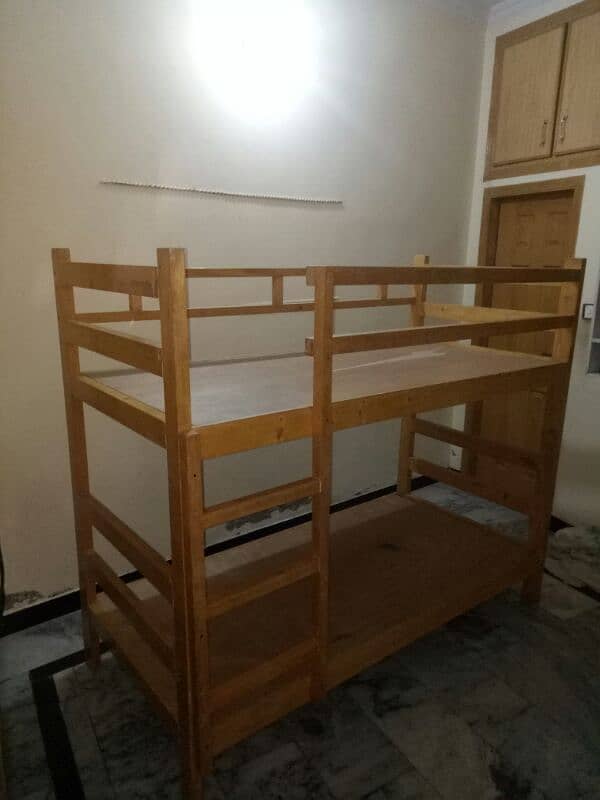 wooden bunker bed like new available for sale in very reasonable price 6