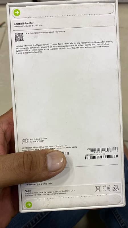 apple iphone 16promax 1tb jv boxpack/ iphone 16 promax 1tb 1