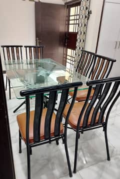 Dining Table and chairs for sale 30000 and only chairs 15000