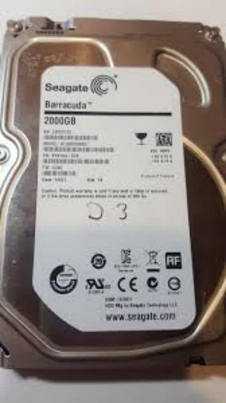 Two TB hard disc ( 2000 GB hard disc) storage for sell 2