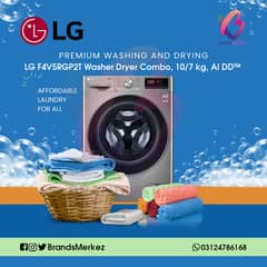 LG F4V5RGP2T Front Load Washing Machine (10.5/7 KG)