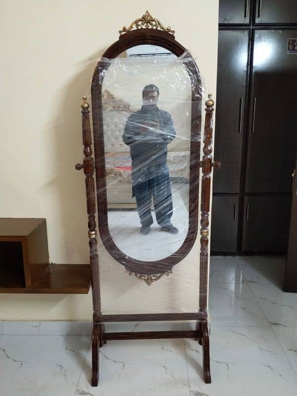 Beautiful wooden standing mirror 0