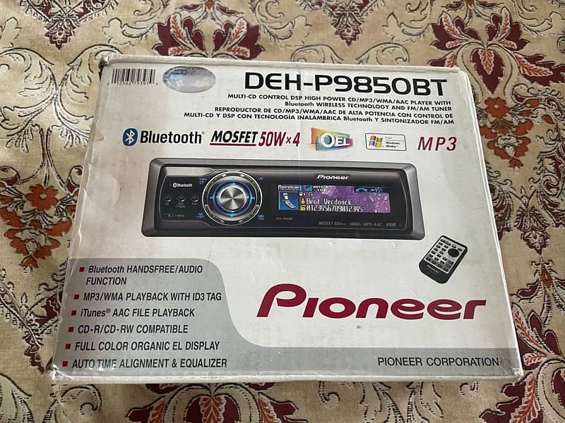 Pioneer DEH P9850BT Headunit single din car player 1