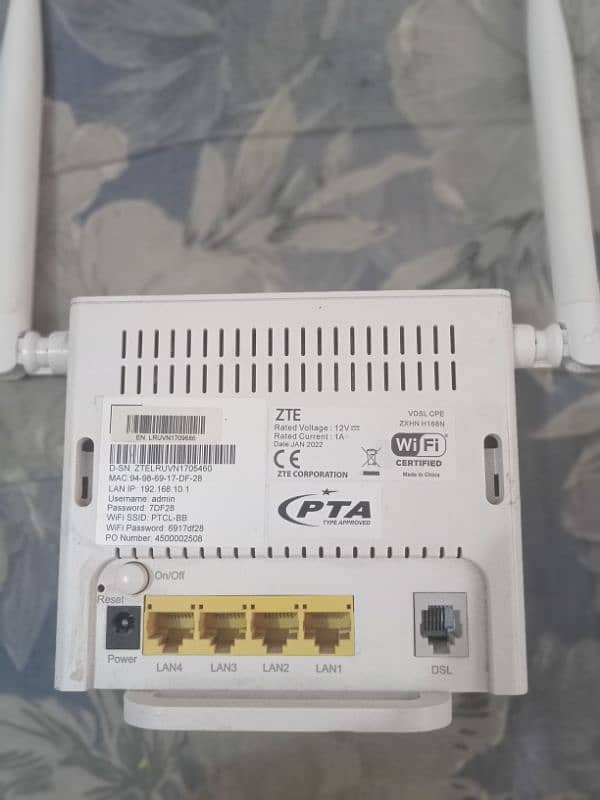 WiFi device PTCL = vdsl 0