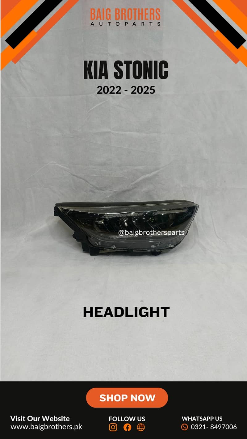 Hyundai Elantra Tucson Kia Stonic Mg 4 Headlight Bonnet Door Lower Ac 9