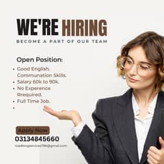 Need staff Females call center