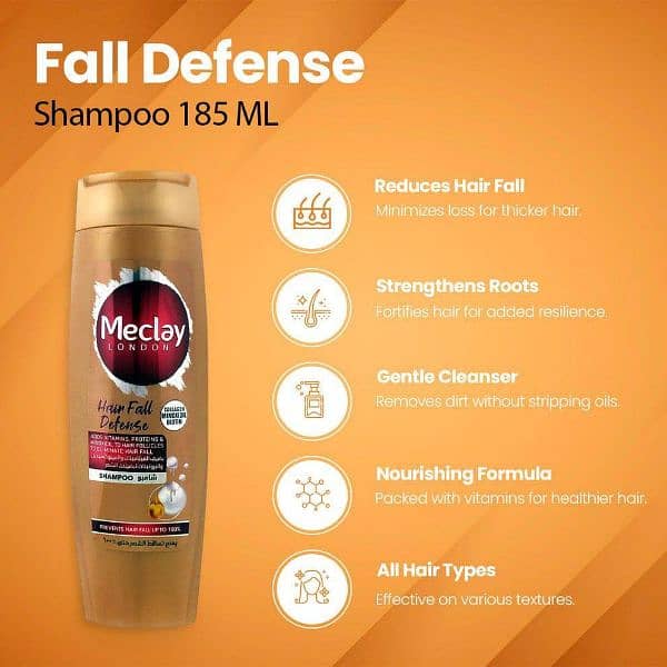 Mecklay London hair fall defense shampoo 185ml 0