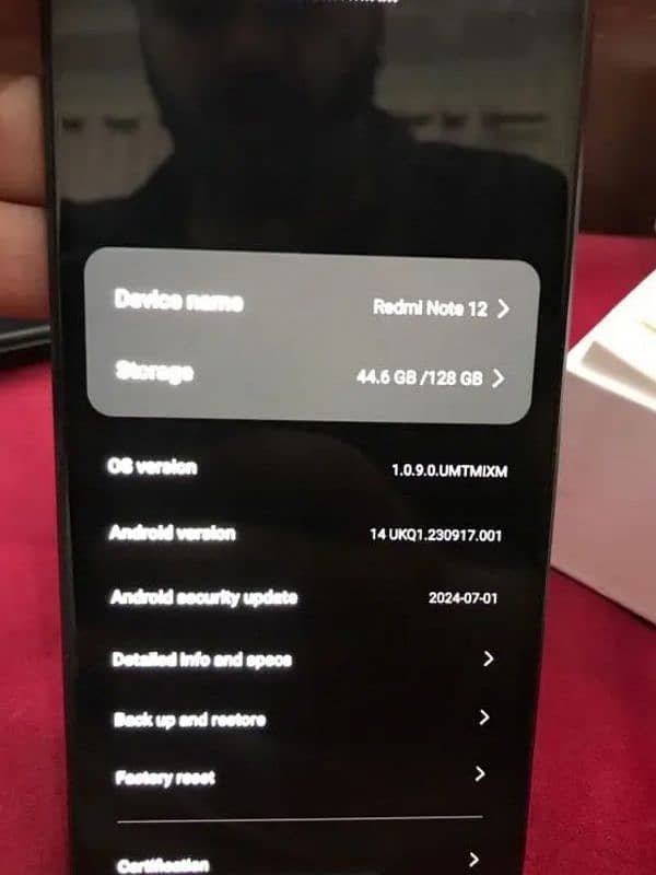 Redmi note 12 /8+4 GB Ram 128GB Storage 6