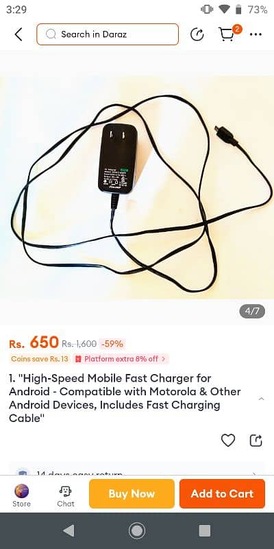 "Super High-Speed Mobile Fast Charger for Android Mobiles" 0