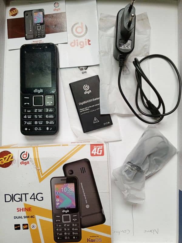 jazz digit 4G shine (DUAL SIM 4G) with all accessories 3