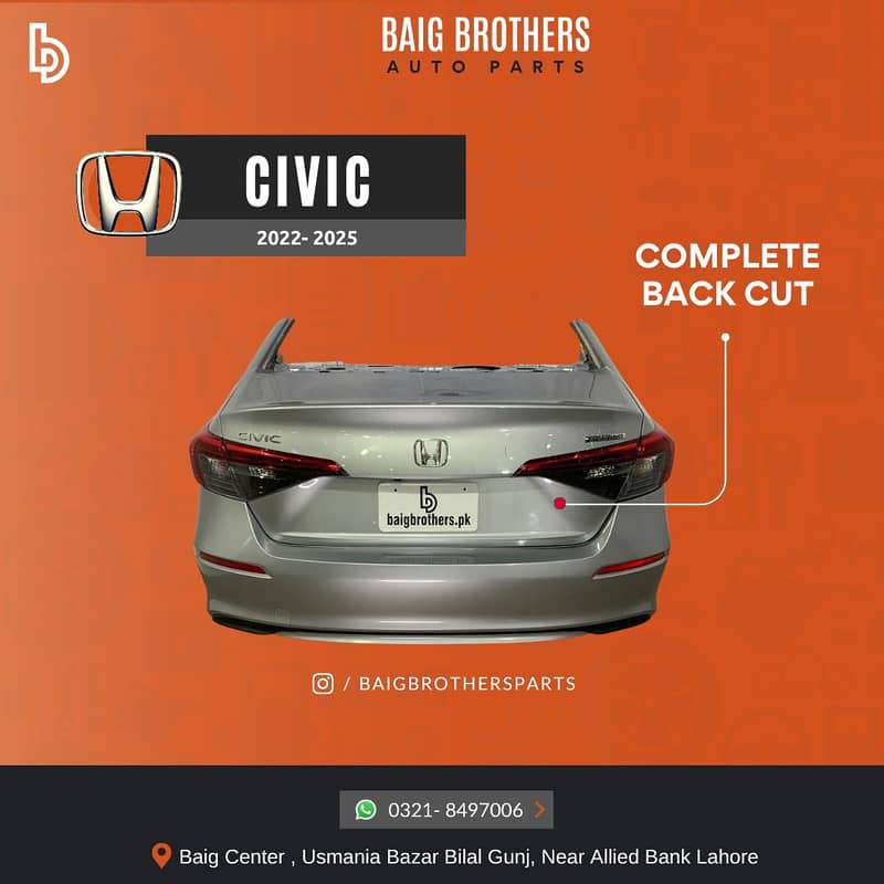 City Civic Haval H6 Mg HS  Kia Stonic Hyundai Tucson Bonnet Light Gril 0