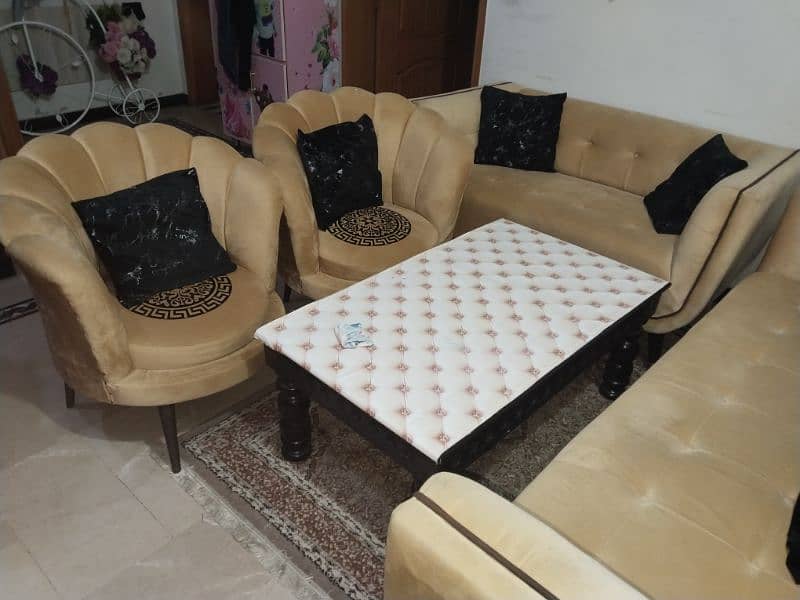 Sofa with Two Coffee chairs and Table 5