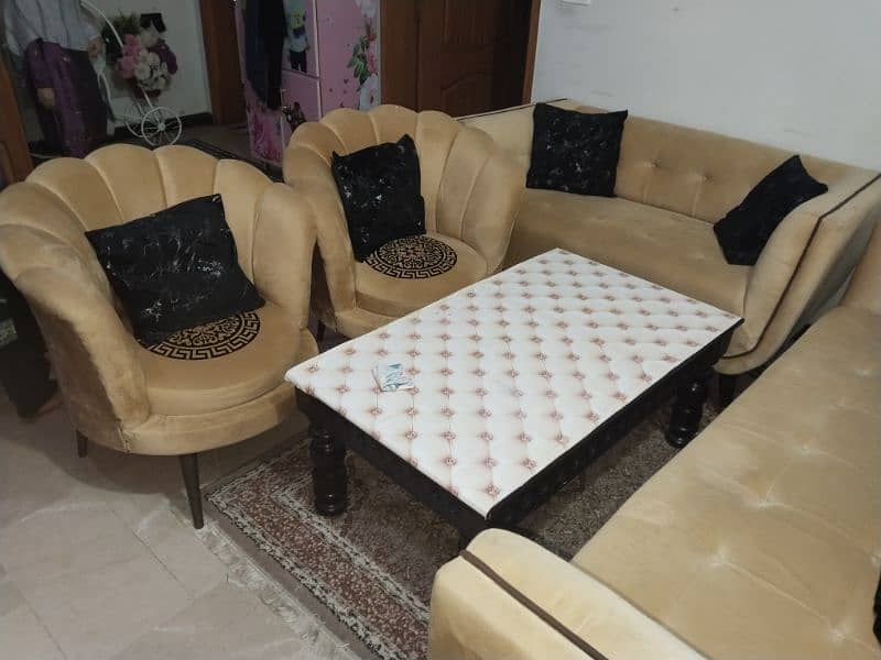 Sofa with Two Coffee chairs and Table 6