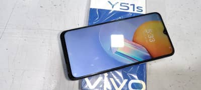 vivo y51s 8/128 with box one hand used