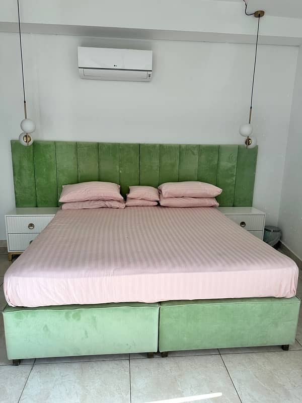 bed with two side tables 2